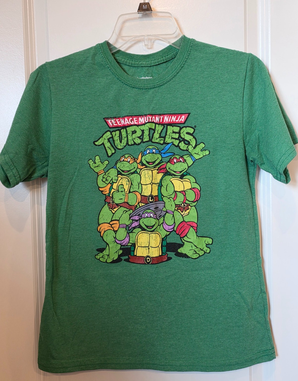 Nickelodeon Teenage Retro Graphic T-Shirt Large Green Mutant Ninja Turtles TMNT